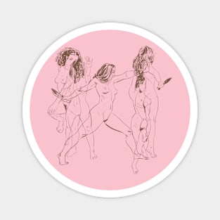 Trio Women sketches #2 Magnet